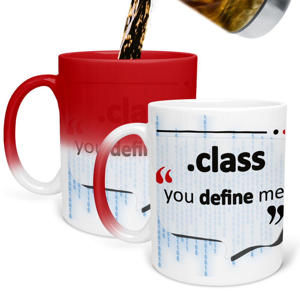 Printed Ceramic Coffee Mug | Mugs For Programmer | Class you Define Me | 325 Ml
